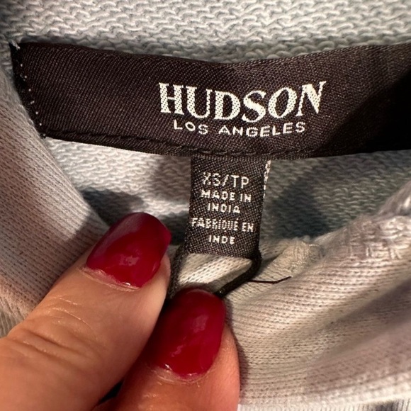 Hudson Dip Dye Women's Blue and Cream Hoodie - Picture 6 of 6